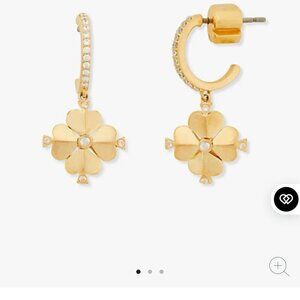 Kate Spade Legacy Logo Spade Mini Hoops Earrings